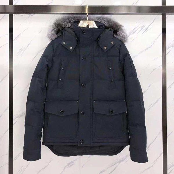 

men's down parkas shoes style mens winter jacket knuckles coat classic casual moose coats outdoor feather keep warm doudoune homme 9ibh, Black