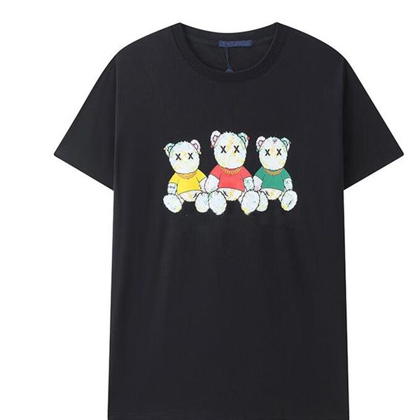 

designer mens tee tshirt summer short sleeve european american popular printing t-shirt men women couples shirts 284d, White;black