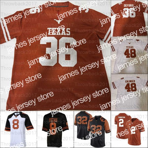 

football jerseys texas longhorns football jersey ncaa college vince young earl campbell bijan whittington hudson card casey thompson keilan, Black;red