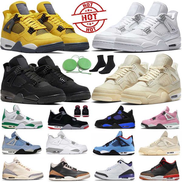 

sail black cat 4s basketball shoes woman mens sneakers university blue white racer blue charity game katrina men women trainers size 36-47