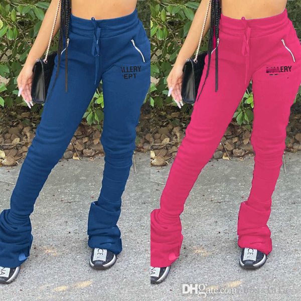 

fashion autumn cotton sports trousers plus size 3xl woman casual drawstring pleated stacking pants, Black;white