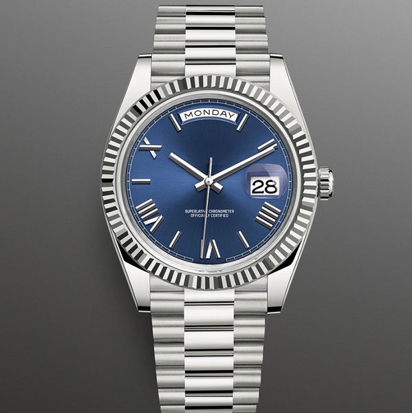 

mens/womens watches automatic mechanical 41mm watch 904l stainless steel sapphire glass super luminous wristwatches montre de luxe, Slivery;brown