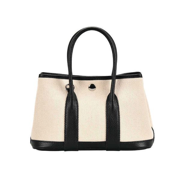 

designer bag women large fashion classic leather tote casual hand versatile capacity layer cowhide with canvas garden