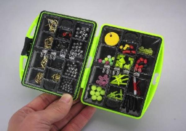 

assorted fishing tackles swivels jig hooks box 166g012344075581