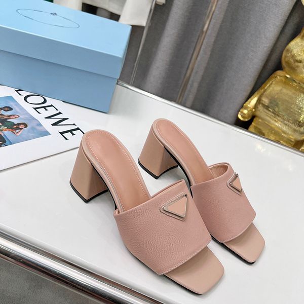 

other shoes designer high heels shoes triangle badge slippers for women night club party ladies outdoor sandals, Black;white
