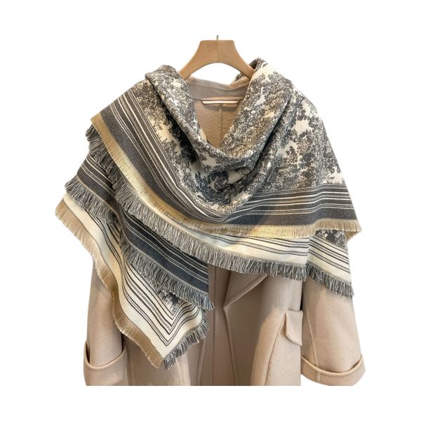 

2022 fsahion bufanda designer scarves shawls acne scarf for women viscose fibre pashmina wrap wraps shawl keep warm tassels spring and autum, Blue;gray