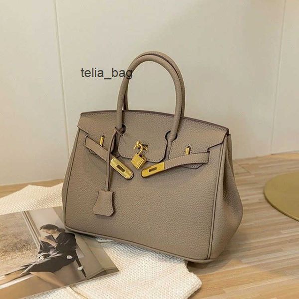 

h designer bags birkins handbags lychee pattern leather bag women's handbag 2022 fashion versatile large capacity single shoulder messe