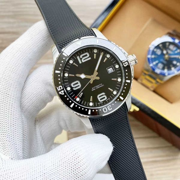 

mens watches automatic mechanical 2813 movement watch luminous sapphire waterproof fashion wristwatches montre de luxe, Slivery;brown