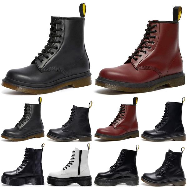 

designer martin boots men women boot booties shoes over the knee thigh high luxury mens womens winter snow bottes platform, Black