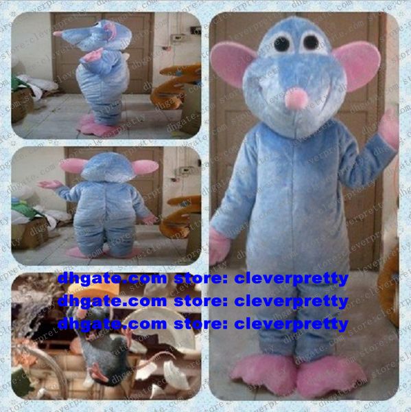 

blue ratatouille remy mascot costume mascotte rat mice mouse mouselet cartoon character outfit suit student activity club activities no.2856, Red;yellow