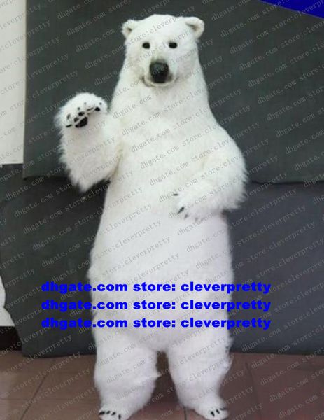 

white sea bear polar bear mascot costume cartoon character outfit suit professional stage magic enterprise propaganda zz4873, Red;yellow