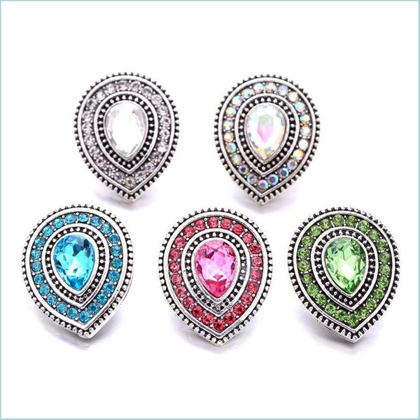 

clasps hooks rhinestone gadget clasps water drop 18mm snap button charms for snaps diy jewelry findings suppliers gift delivery 20 dhdqi