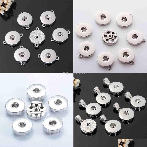 

charms 18mm noosa chunks base charms pendant for necklace bracelets diy jewelry accessory interchangeable ginger snaps buttons drop dh8pl, Bronze;silver