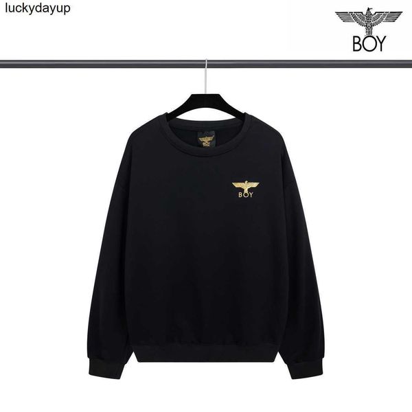 

men's hoodies designer sweatshirts boys winter new men's women's wings loose pullover round neck sweater hoodie, Black