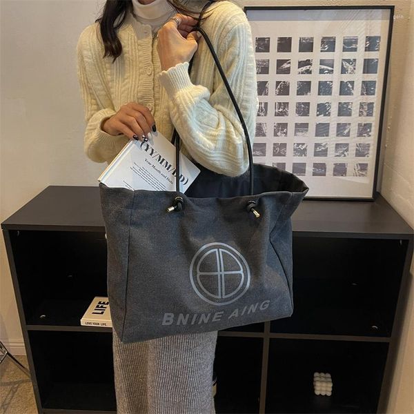 

evening bags women bag one-shoulder letter printed large-capacity shopping