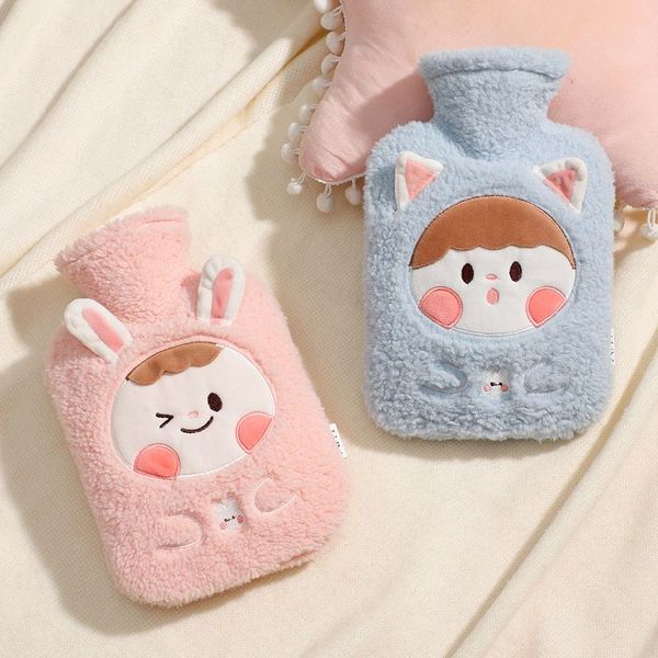 

heating device water bottle rubber with soft cover 2 liter water bag for cramps pain relief removable cold pack bed warmer
