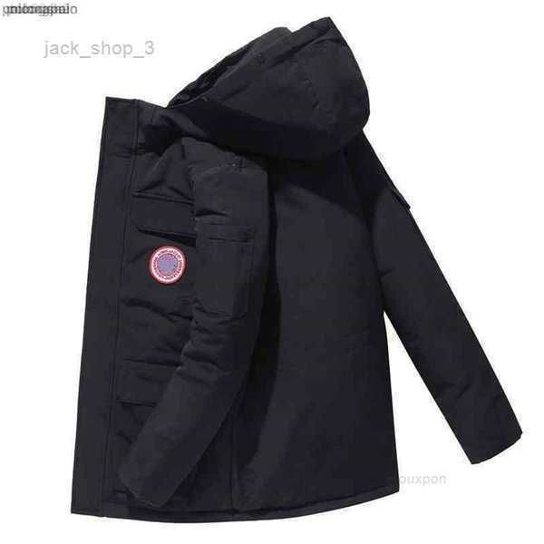 

men's down parkas designer jacket puffer luxury jnd e ditu mkle mk meng fashion couple stand collar canadian goode table thickened warm, Black