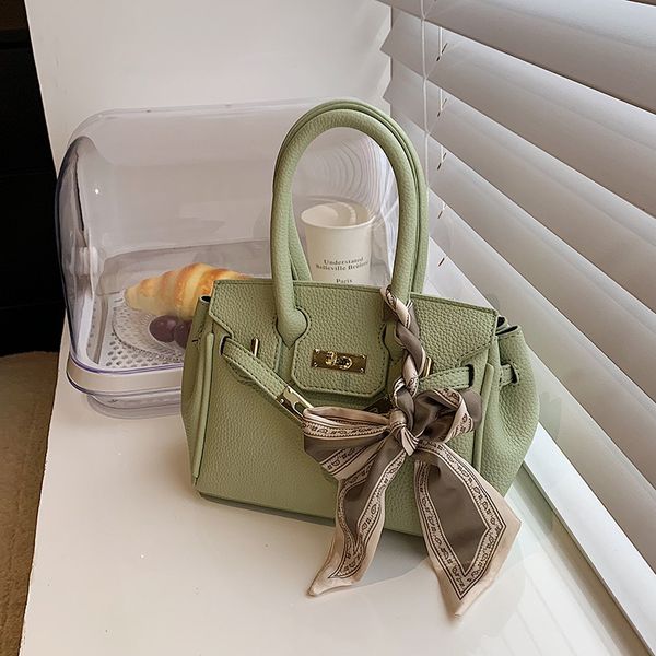 

ins sense niche small bag female 2022 new korean style scarf bow shoulder bag simple birkin bag, Red;black