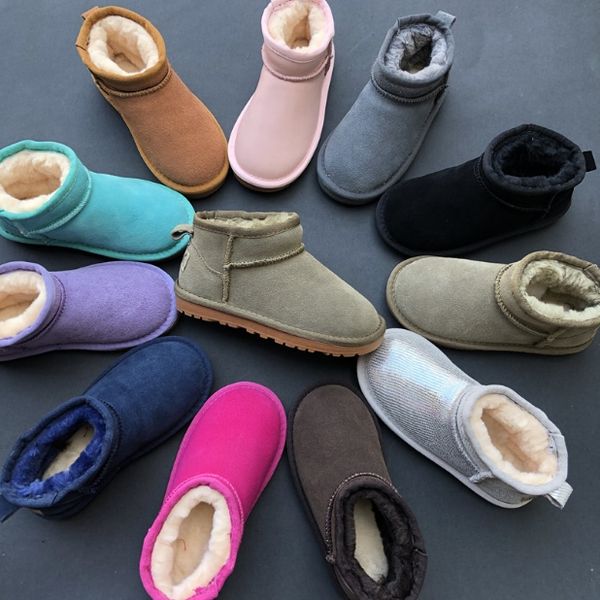 

children shoes girls boots winter warm ankle toddler boys bot black pink shoe kids snow boot children's plush ultra mini antelope color