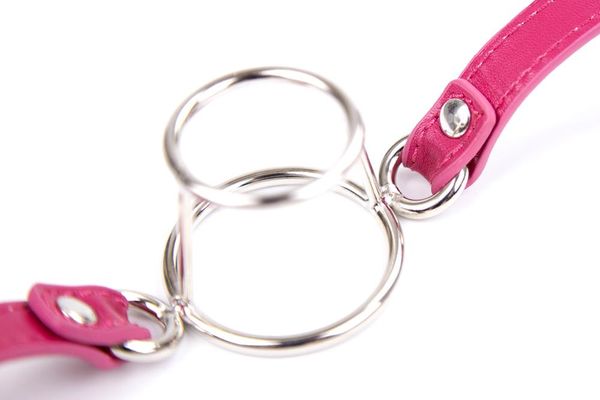 

costumes flirting metal double o-ring mouth ball gag bondage restraints erotic accessories toy for women cosplay game cosplay, Black