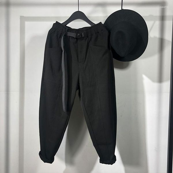 

men's pants owen seak casual cargo harem high street wear hip hop ankle length men's clothing sweatpants autumn black