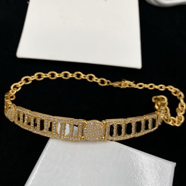 

simple letter diamonds necklaces chokers hollow out greece meander pattern pendants choker necklace banshee medusa portrait designer jewelry, Golden;silver