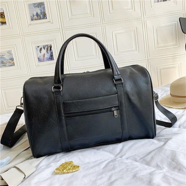 

travelling bag duffel bags fashion advanced leather travelling men's multi-functional travel large capacity portable fitness shoulder p