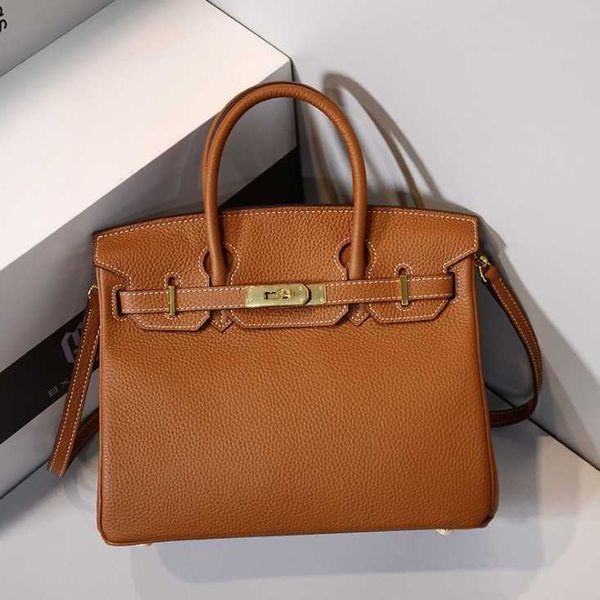 

designers handbags herme birkins bags aima women's 2023 new lychee pattern cow leather one shoulder crossbody women large capacity ayw