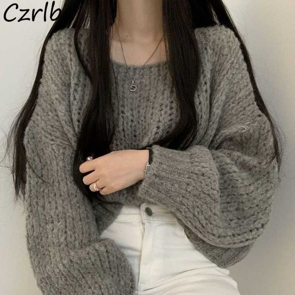 

women's sweaters sweater pullovers women various color o-neck loose simple solid dents all-match spring new soft lantern sleeve design, White;black