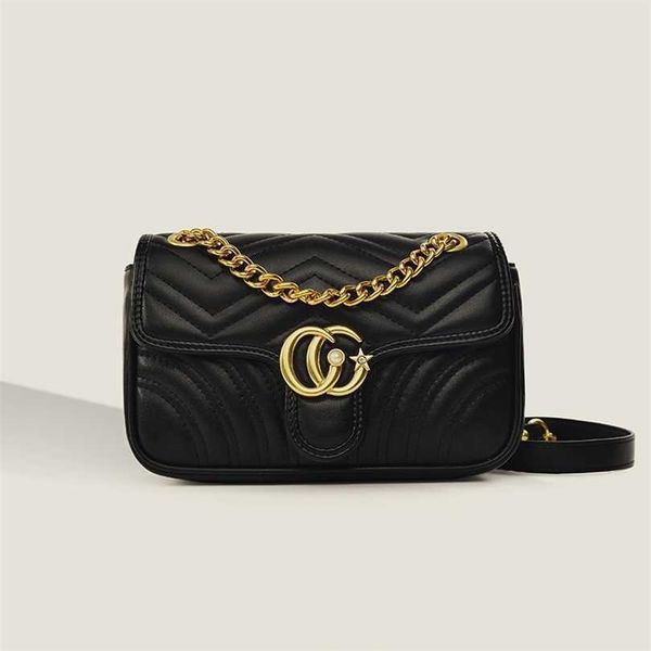 

70% off 2023 designer bag women's small square korean versatile chain lingge