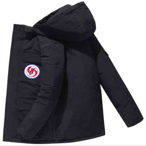 

designer puffer luxury jnd e ditu mkle mk meng raccoon dog real hair collar men and women lovers tide down jacket thickened parker work only, Black