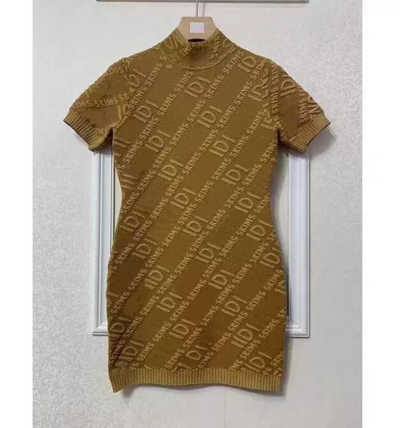 

women casual dresses embossed 3d relief letter high qualiy ladies dress two pieces knit tank skirtff, Black;gray