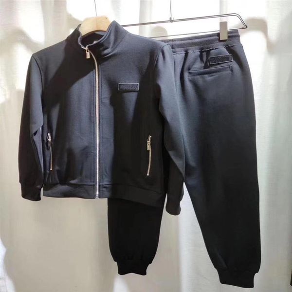 

spring and autumn fashion luxury hoodie mens tracksuit high-quality taping design zipper cardigan casual sports running black men&200u, Gray