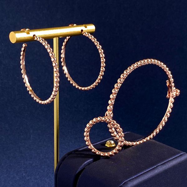 

fashion brand jewerlry bead bracelet for women 18k gold plated bangle, Golden;silver