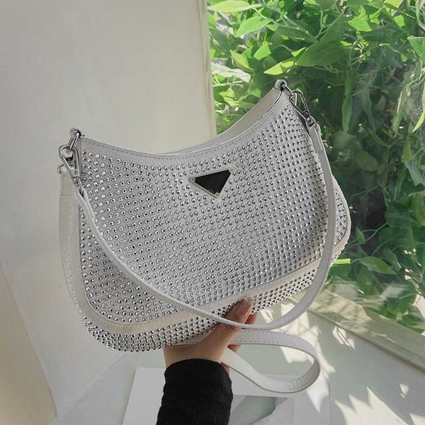 

factory wholesale new 2023 female new style rhinestone french stick triangle underarm one shoulder oblique straddle handbaghigh