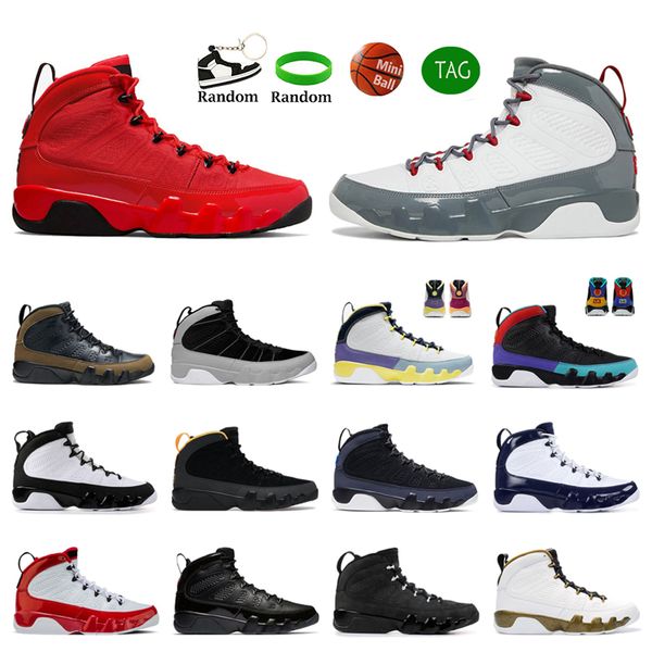 

jumpman 9 men basketball shoes 9s fir red particle grey olive university blue gold space jam bred patent mens trainers sports women sneakers