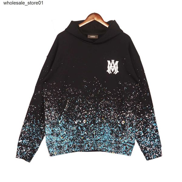 

men's hoodies designer sweatshirts amirs autumn new star print trend letter lovers casual sweater fashion streetwear hoodie, Black