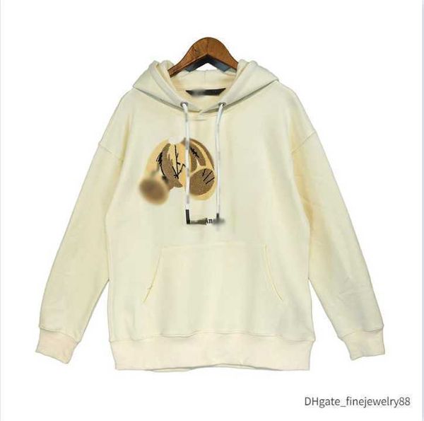 

highs quality man palm designers mens hoodies pullover teddy printed fashion ber terry hooded long sleeve women letter asian size s-xl, Black