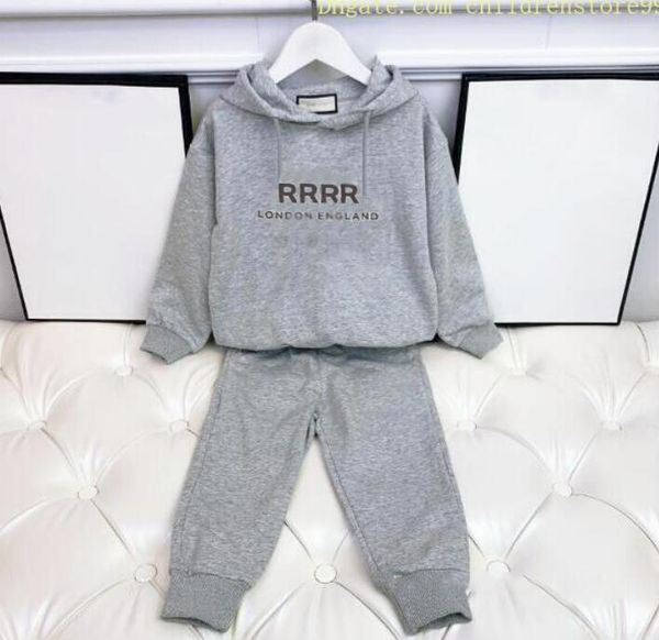 

kids brand tracksuit sets designer boys sportswear coat tracksuits suits girls hoodies sweatshirts pants baby children outerwear set, White