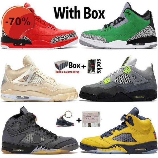 

boots 2021 with box high jumpman 4 4s sail neon mens basketball shoes 3 3s grateful tinker 5 5s michigan sports trainers retros sneakers, Black