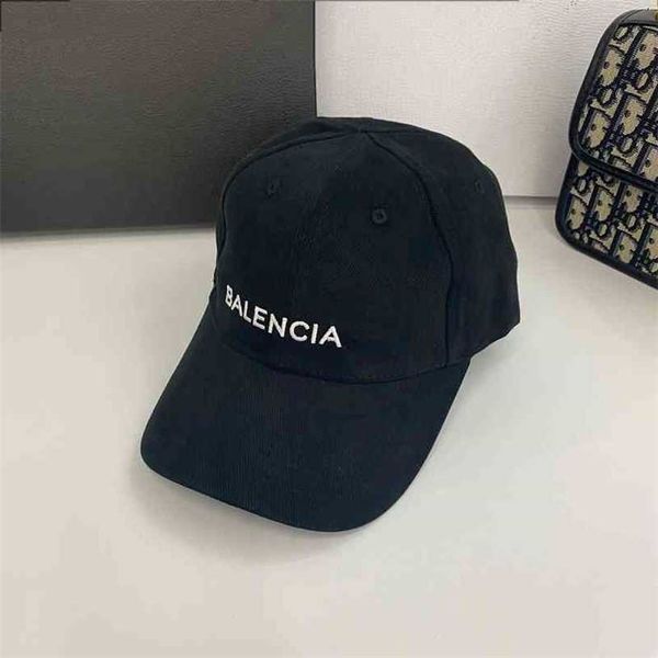 

b luxury summer balencaigcaps and trend new spring family hat baseball hat ins leisure travel duck tongue hat simple letter embroidered men, Blue;gray