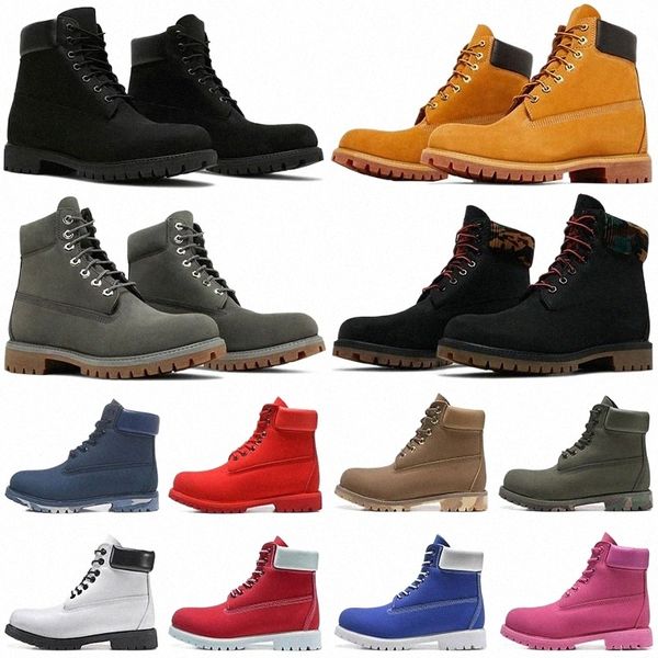 

boots designer boot men womens martin booties luxury ankle boot for cowboy yellow wheat black red white olive camo hiking outdoor sports sne