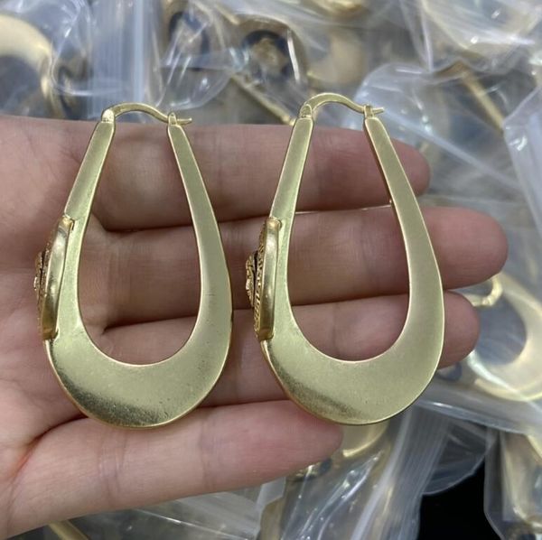 

luxurious jewelry hoop earring 18k gold plated women's earring, Golden;silver