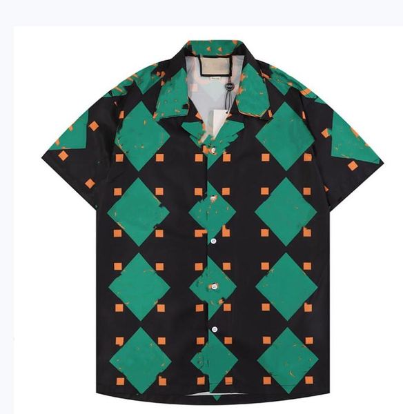 

men's shirts designer blouse fashion white black green tshirt casual shirts men short sleeve turn down collar dress shirt