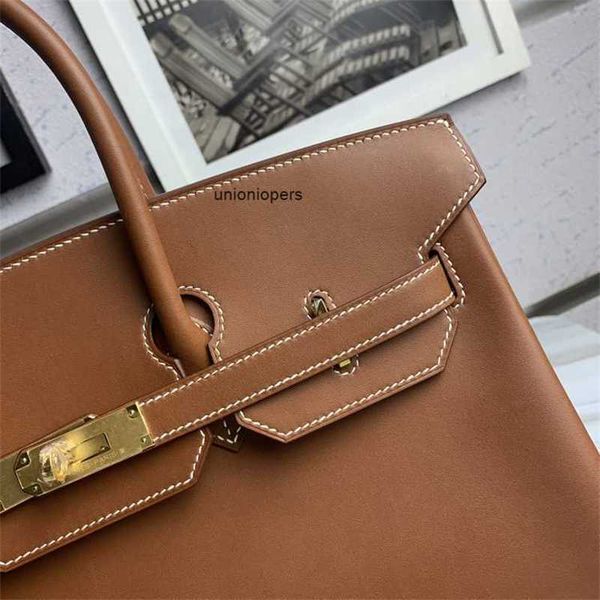 

designers handbags herme birkin women bags high end saddle leather bag 35 gold button pure manual handbag large capacity ayw
