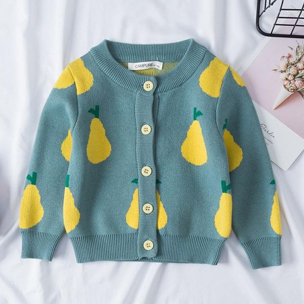 

Jackets Spring Autumn Kids Baby Boys Girls Long Sleeve Snow Pear Cardigan Coat Boy Girl Jacket Children Knitted, Red