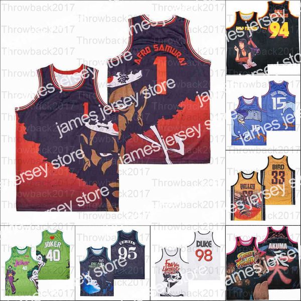 

college basketball wears basketball jerseys movie tv dead presidents retro joker akuma street fighter pulp fiction, Black