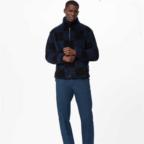 

autumn france paris luxury knitting jacquard damier jackets high street fashion men women polar fleece coat spring designers zipper hoodies, Black;brown