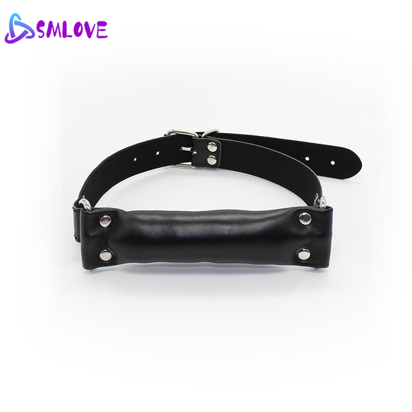 

costumes product mouth gag ball bone leather mouth plug fetish accessories slave erotic toys for couples woman game cospl, Black