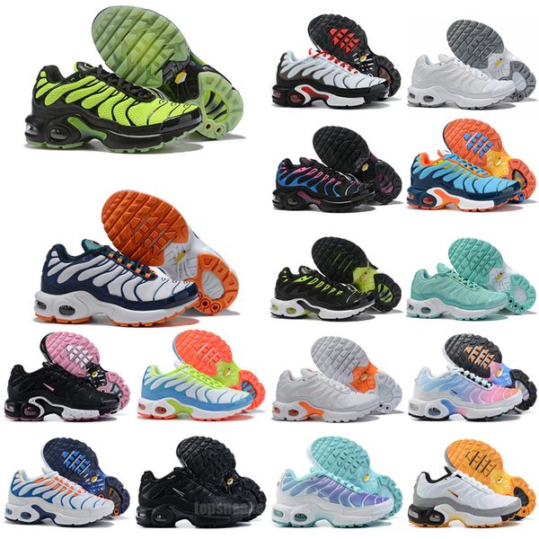 

2022 tn baby kids shoes girls and boys quality tennis triple black infant sneakers rainbow athletic outdoor children sports shoes size 28-35